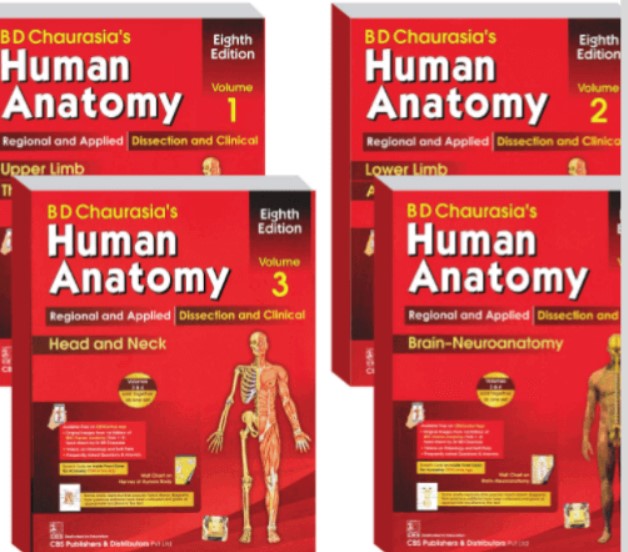 BD Chaurasia Human Anatomy 8th Edition PDF Free Download – ALL VOLUMES